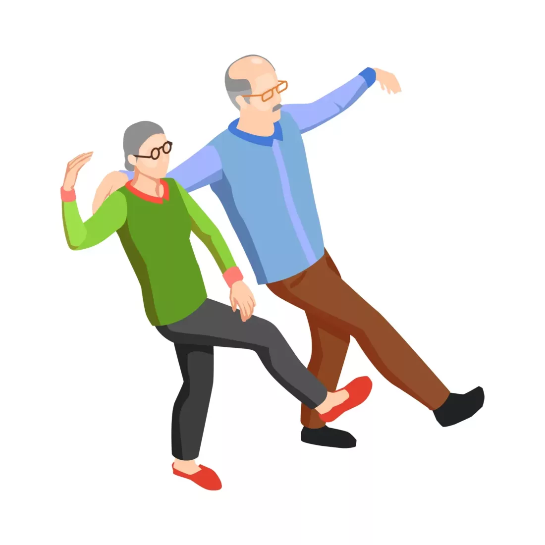 Dancing Elderly Couple Vector