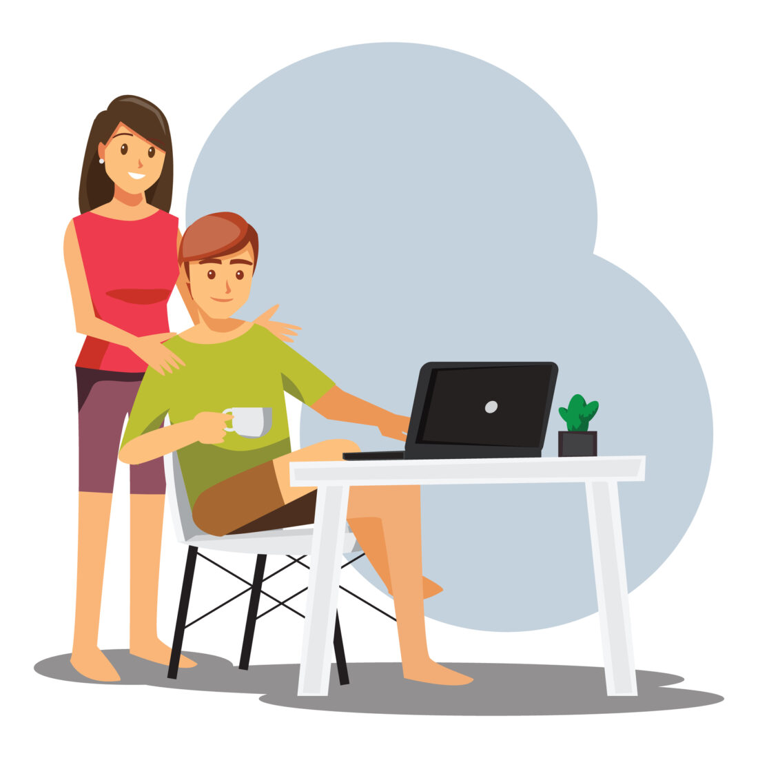 Working from Home Relaxed Rules Vector