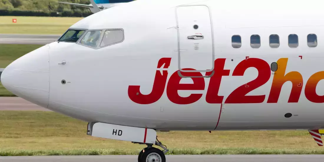 A Jet2 aeroplane on the runway