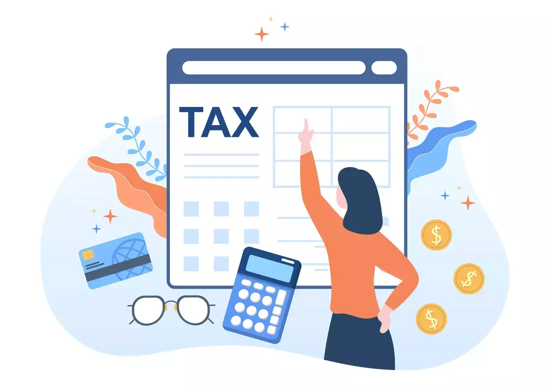 Tax Forms With Calendar Vector