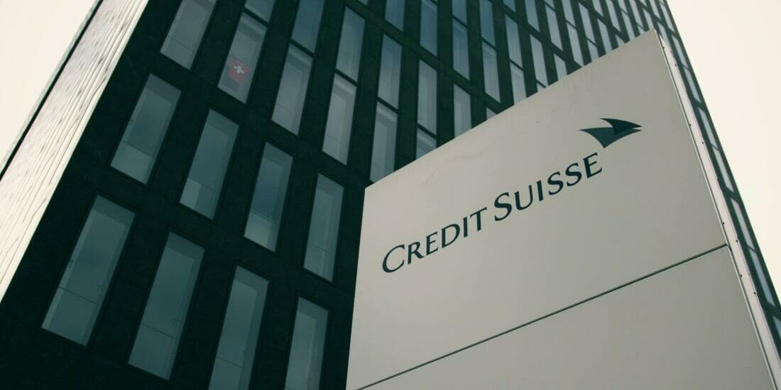 The Credit Suisse logo outside their Zurich office