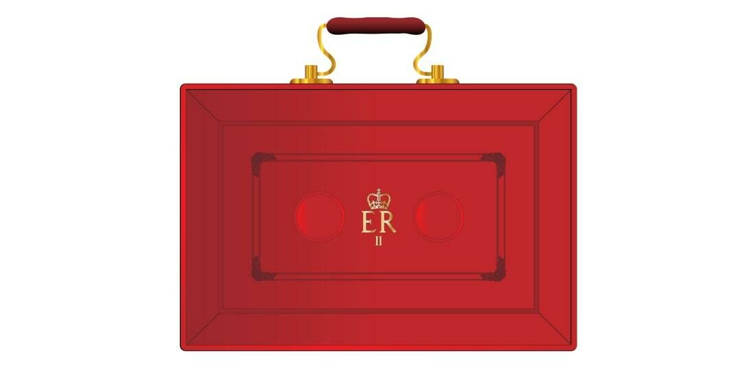 Red UK Budget briefcase